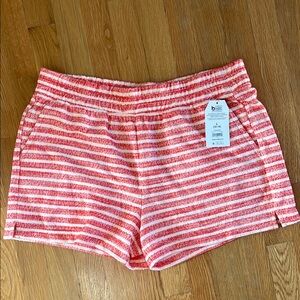 Striped Red and White Women's Shorts | size L 12-14